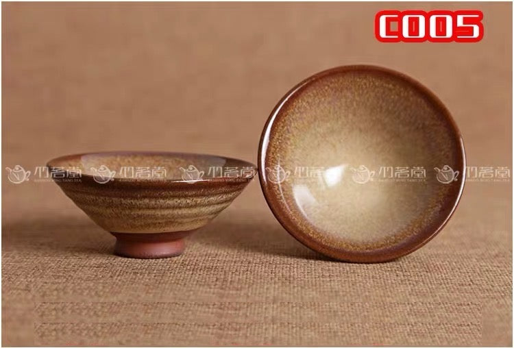 Oriental Antique-styled Artisan Crafted Ceramic Tea Cup with Transmutation Glaze - TPotsOriental