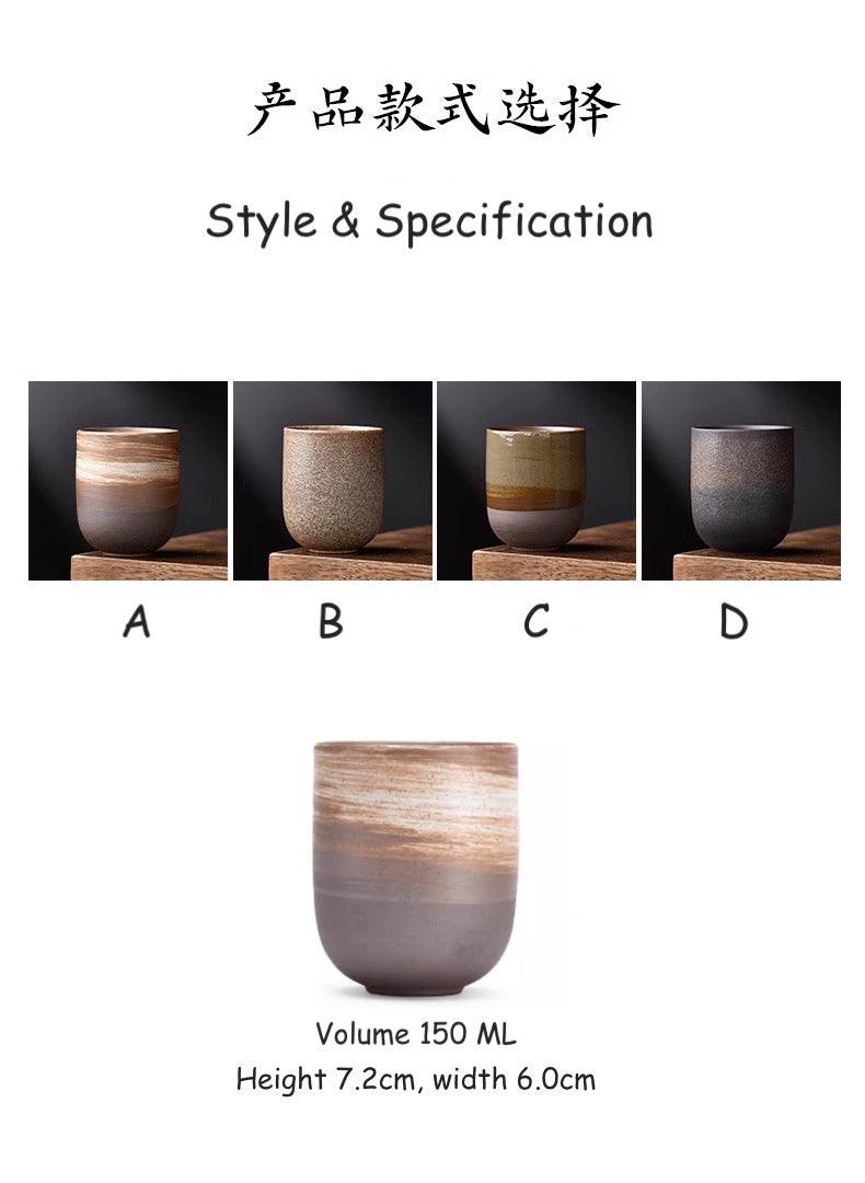 Japanese Zen Styled 150ml Large Volume Coarse Pottery Teacup - TPotsOriental