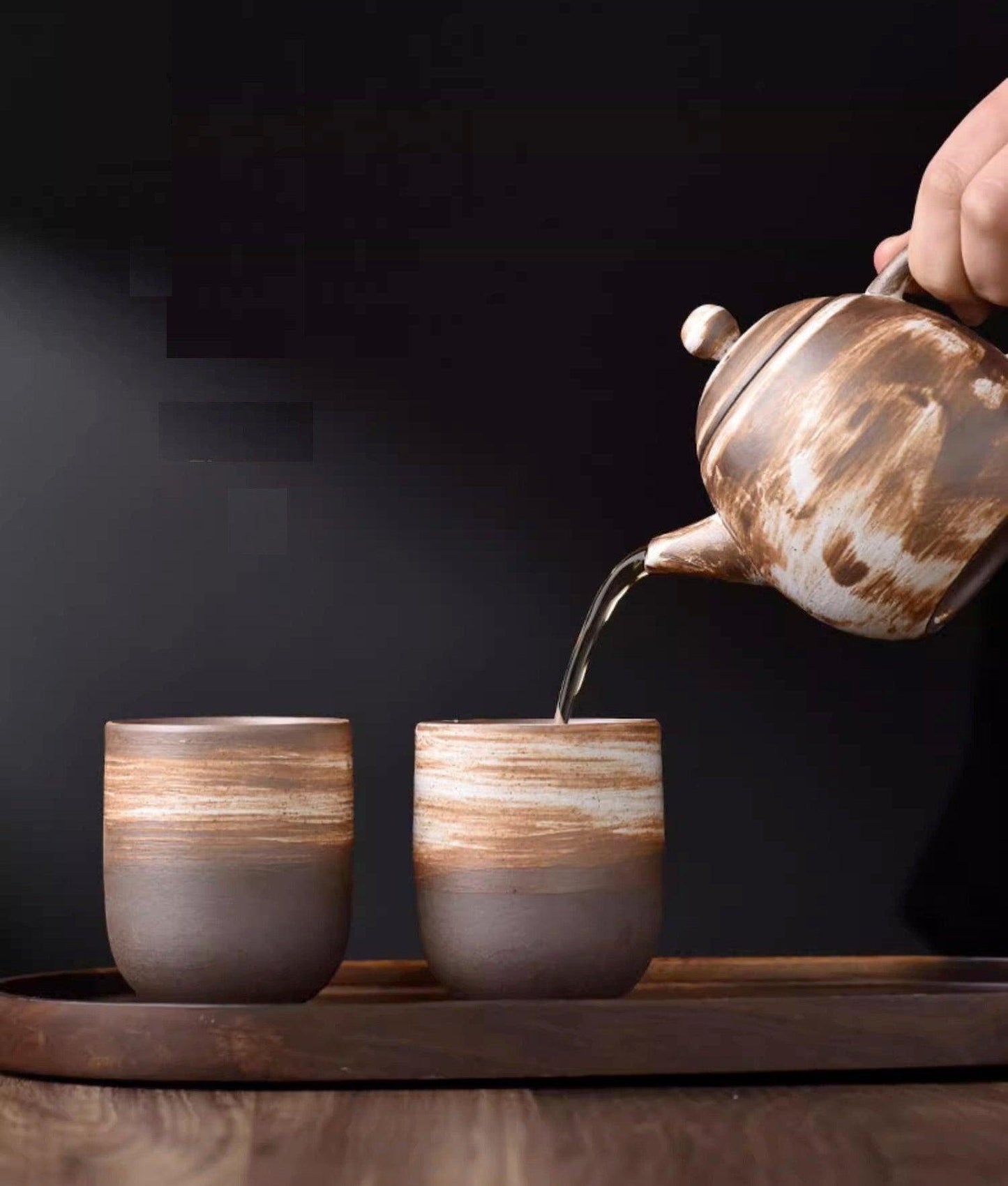 Japanese Zen Styled 150ml Large Volume Coarse Pottery Teacup - TPotsOriental