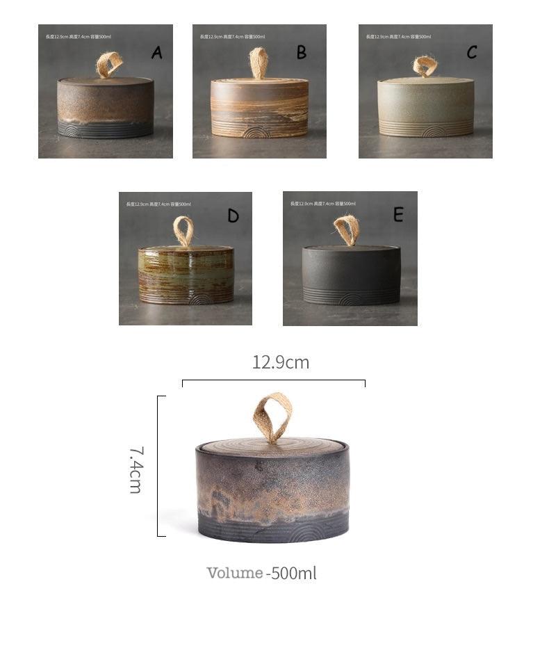 Elegant Minimalism Japanese Inspired Corase Pottery Storage Jar in 500ml Capacity - TPotsOriental