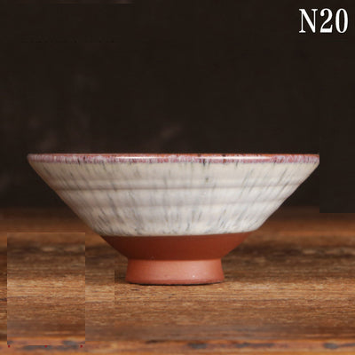 Oriental Antique-styled Artisan Crafted Ceramic Tea Cup with Transmutation Glaze - TPotsOriental