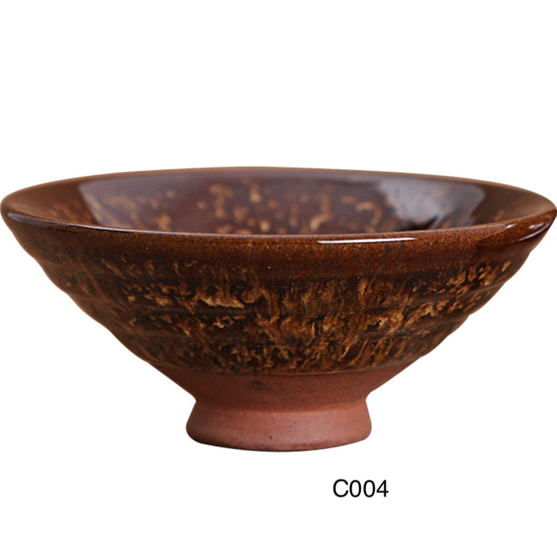 Oriental Antique-styled Artisan Crafted Ceramic Tea Cup with Transmutation Glaze - TPotsOriental