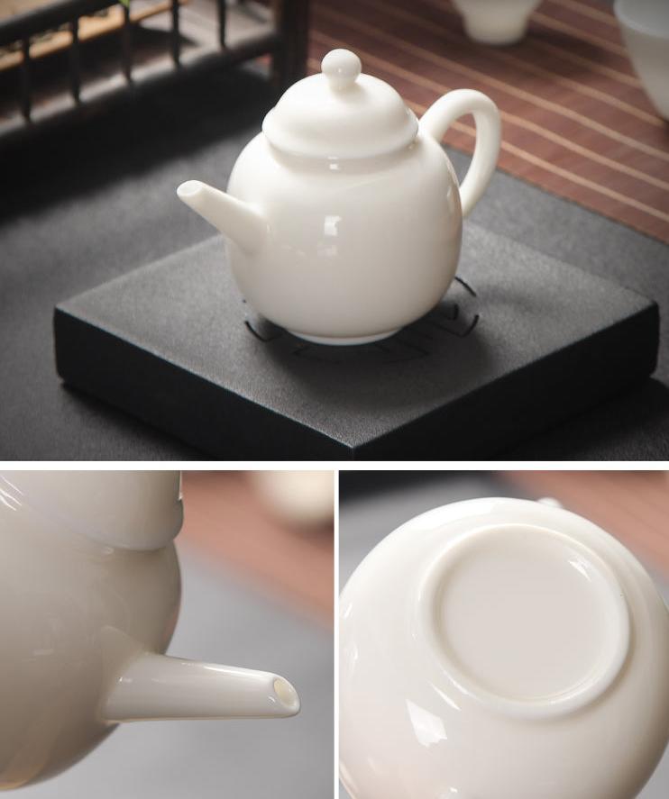 Jingdezhen Ware Sweet White Porcelain Teapot in Traditional Chinese Style - TPotsOriental