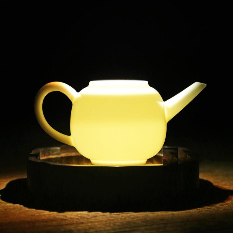 Jingdezhen Ware Sweet White Porcelain Teapot in Traditional Chinese Style - TPotsOriental