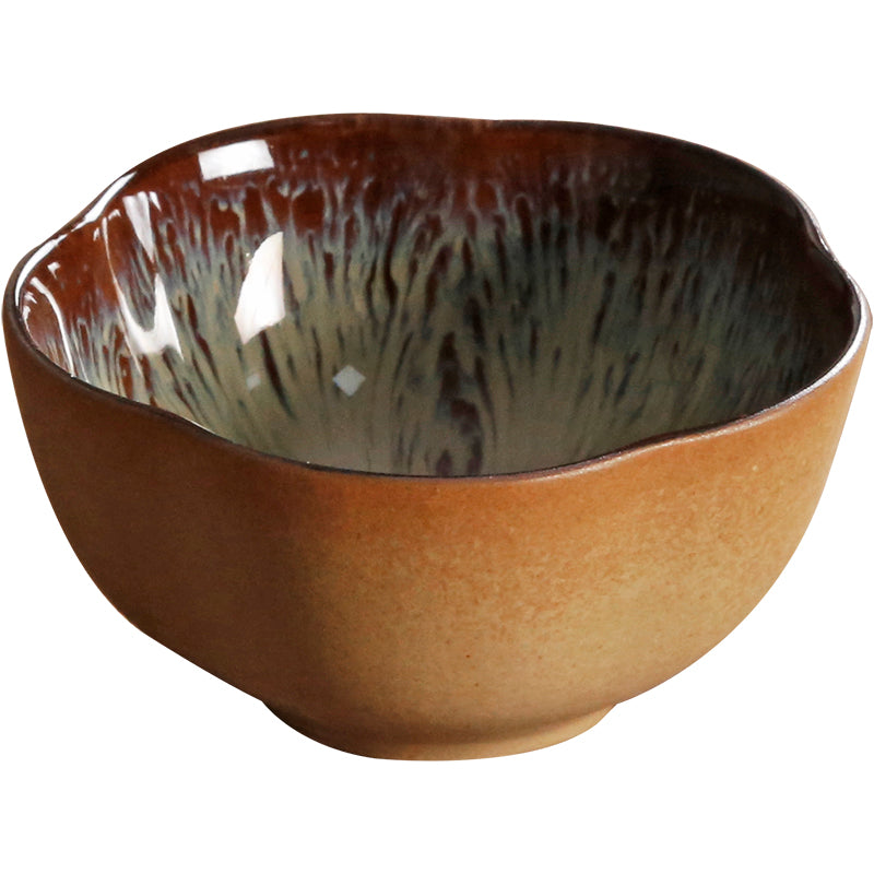 Chinese/Japanese Ceramic Peach Blossom Tea Cup in Transmutation Glaze - Set of 3 Colors - TPotsOriental