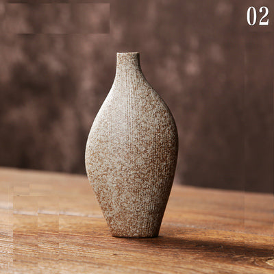 Oriental Clay Pottery Vase/Tea Dinner Table Vase/Home Decoration/Zen Tea Culture Minimalism Vase/Pottery - TPotsOriental