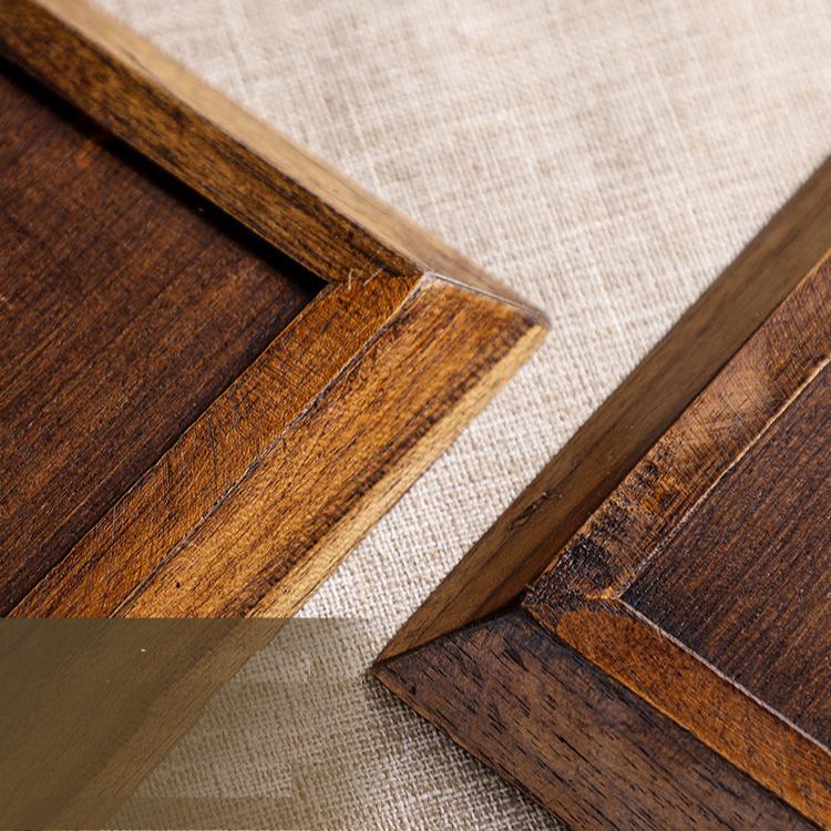 Thailand Teak Wood Seaweed Weaving Tray for Tea Set - TPotsOriental