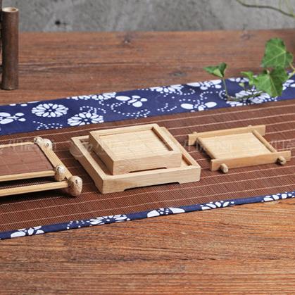 Bamboo Coster for Teacup/Accessory Tea or Drink Coaster/Oriental Coaster/Table Mat - TPotsOriental