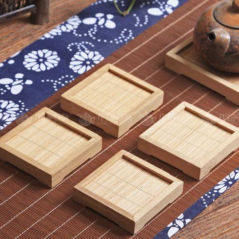 Bamboo Coster for Teacup/Accessory Tea or Drink Coaster/Oriental Coaster/Table Mat - TPotsOriental