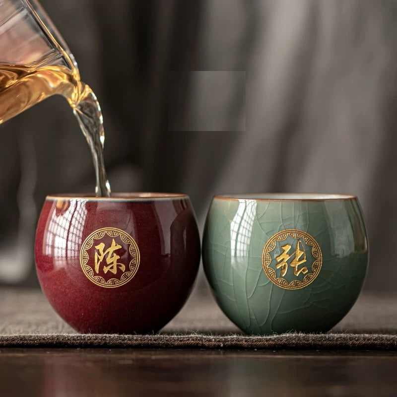 Customized Laser Engraving Oriental Tea Cups for Corporate/Wedding/Event Gift - 5 Classic Colours - TPotsOriental
