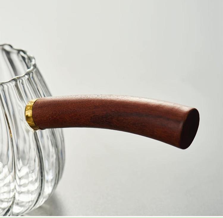 Heat Resistant Glass Tea Pitcher with Wood Handle/Tool for Multi-brewing Tea - TPotsOriental