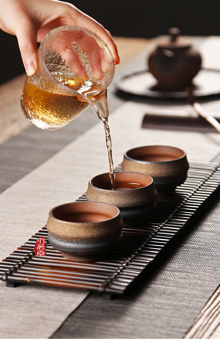 Retro Styled Rustic Glod Corase Earthware Cup for Tea/Coffee/Espresso/Japanese Sake
