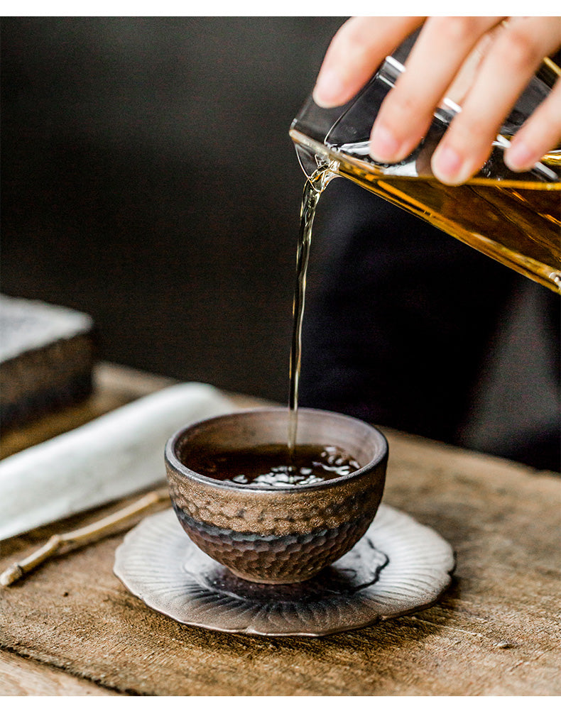 Retro Styled Rustic Glod Corase Earthware Cup for Tea/Coffee/Espresso/Japanese Sake