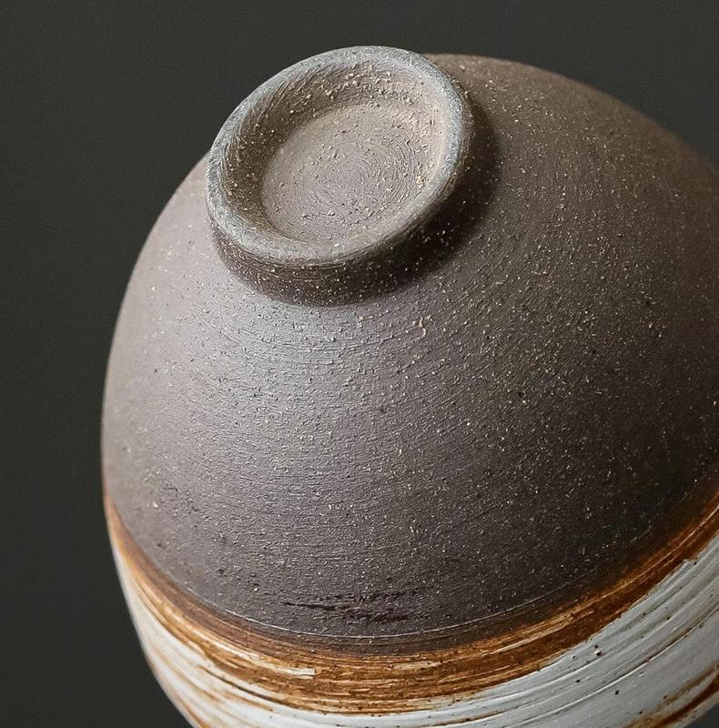 Tazza da tè in ceramica grezza rustica color terra/tazza da tè alle erbe di ispirazione vintage/tazza da caffè espresso/tazza da sakè giapponese