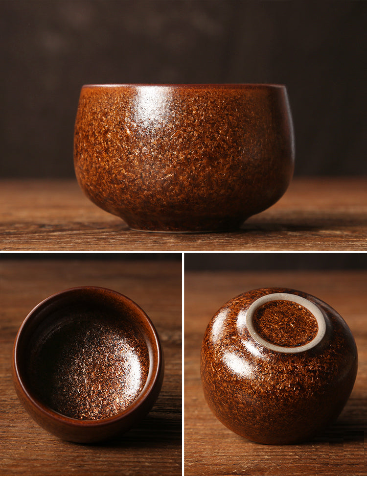 Earthware Pottery Chinese Tea Cup Gift Set/ 5 Element of Nature-Crockery Earth Ware