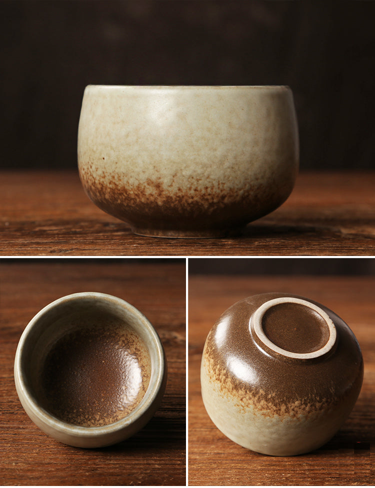 Earthware Pottery Chinese Tea Cup Gift Set/ 5 Element of Nature-Crockery Earth Ware