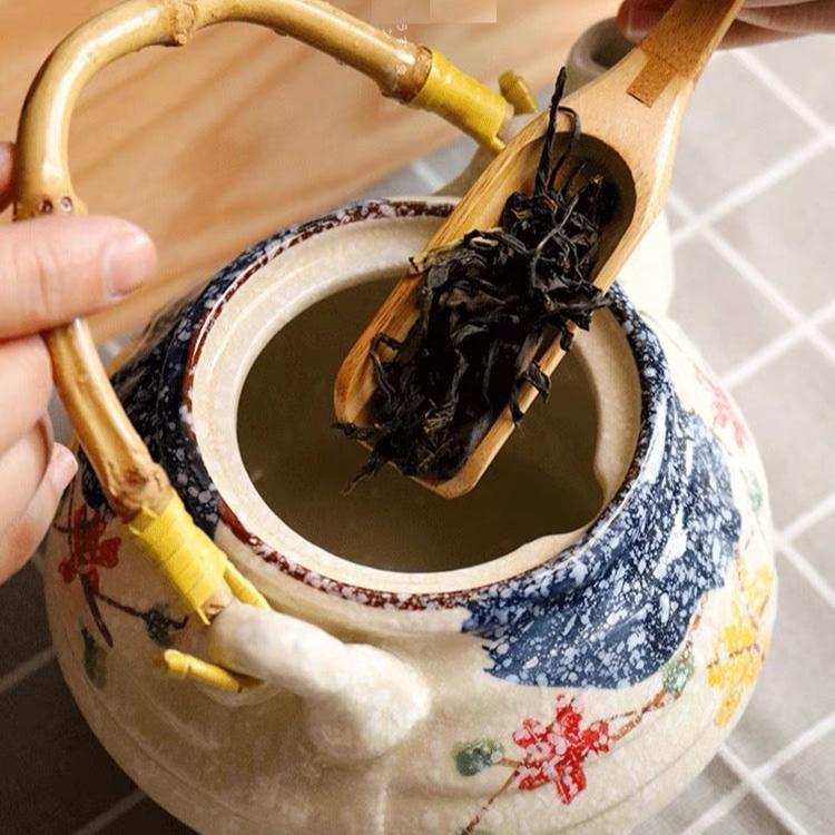 Japanese/Korea Styled Ceramic Teapot with Bambool Handle, 650ml or 1000ml Volume