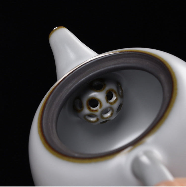 Classic Ru Ware Chinese Teapot -  Playing Cats Series