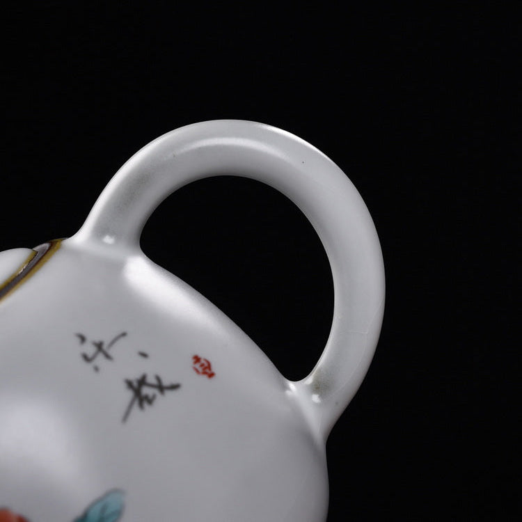 Classic Ru Ware Chinese Teapot -  Playing Cats Series