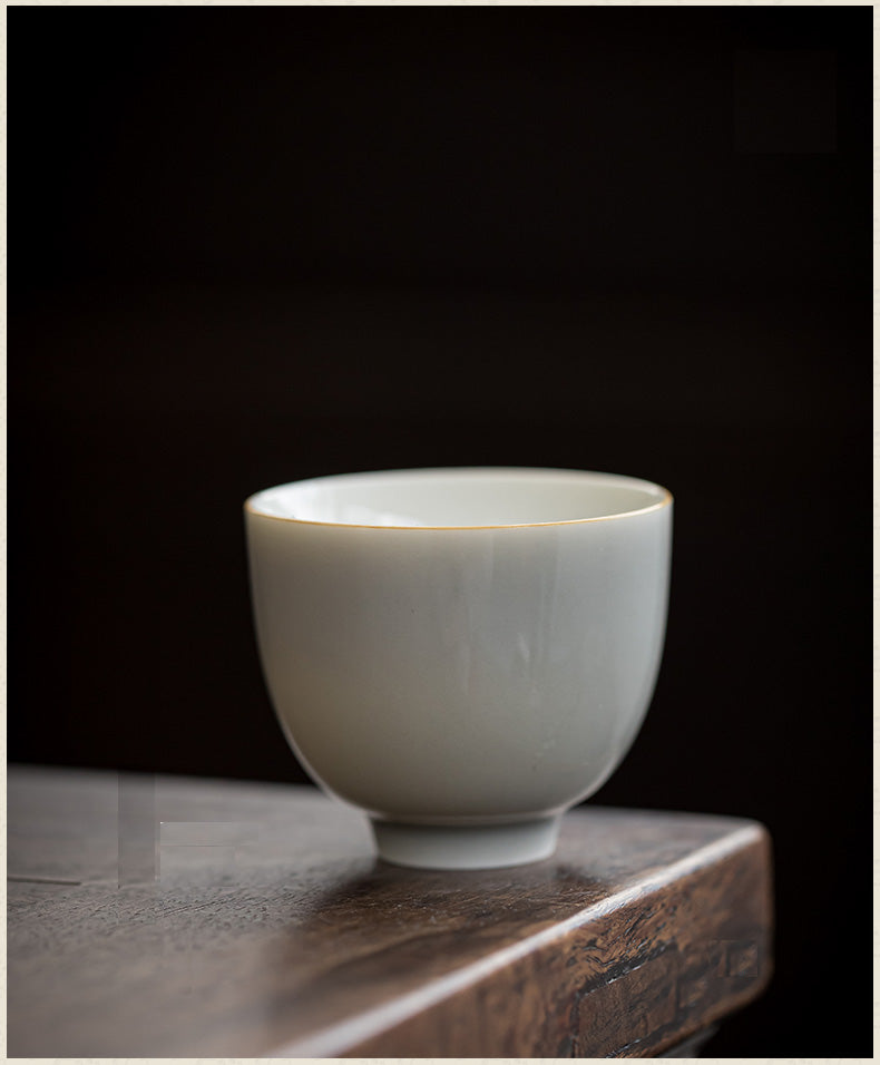 Celadon Ice-Grey Ceramic Cup for Chinese Tea,Japanese Sake, Rice Wine or Espresso coffee