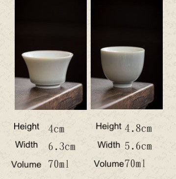 Celadon Ice-Grey Ceramic Cup for Chinese Tea,Japanese Sake, Rice Wine or Espresso coffee
