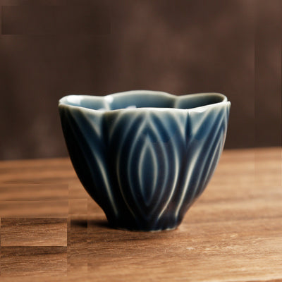 Tazze da tè cinesi in stile orientale con fiori di prugna per tisane/espresso/caffè 