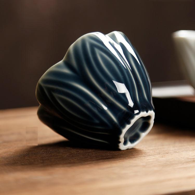Tazze da tè cinesi in stile orientale con fiori di prugna per tisane/espresso/caffè 