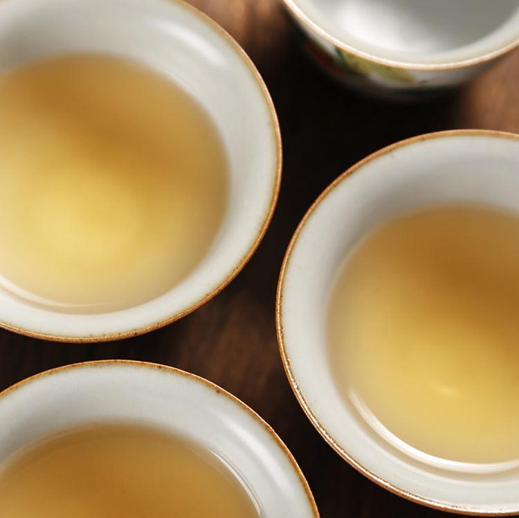 Tazze da tè cinesi in ceramica in stile vintage/Tazza da tè Kungfu in pietra Ru Ware con smalto ghiacciato e screpolato