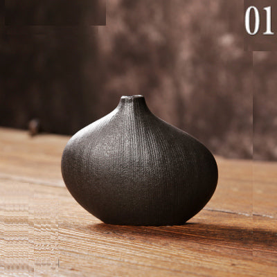 Oriental Clay Pottery Vase/Tea Dinner Table Vase/Home Decoration/Zen Tea Culture Minimalism Vase/Pottery