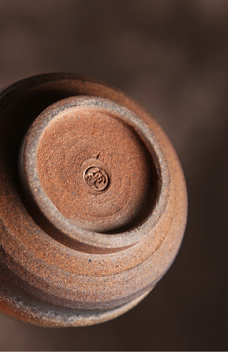 Retro Styled Rustic Glod Corase Earthware Cup for Tea/Coffee/Espresso/Japanese Sake