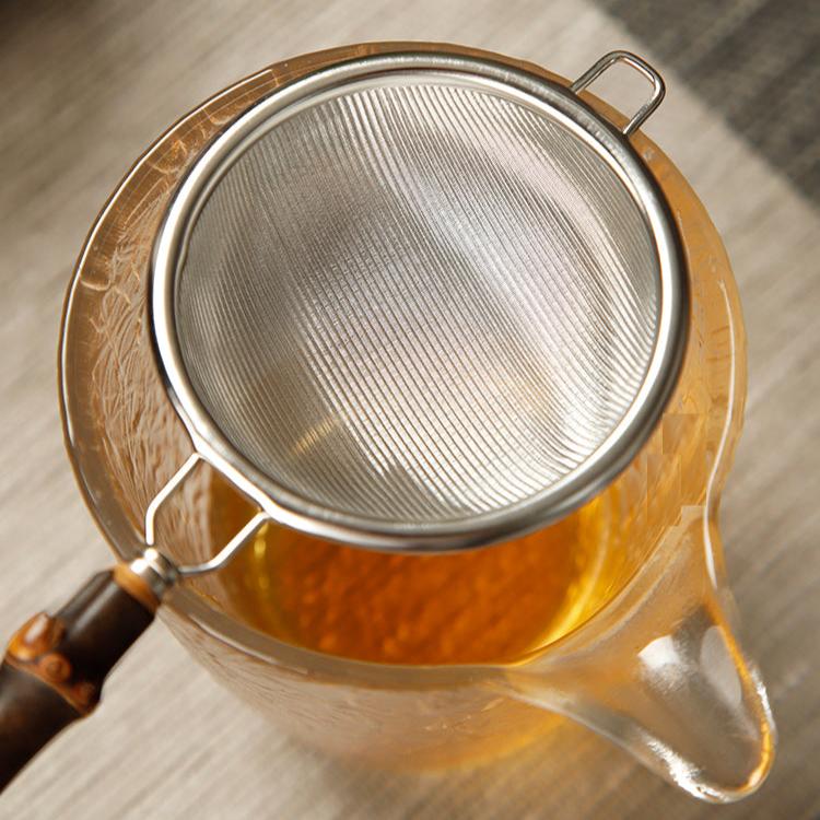 Stainless Steel Tea Leaf Strainer/Infuser with Purpoe Bamboo Handles