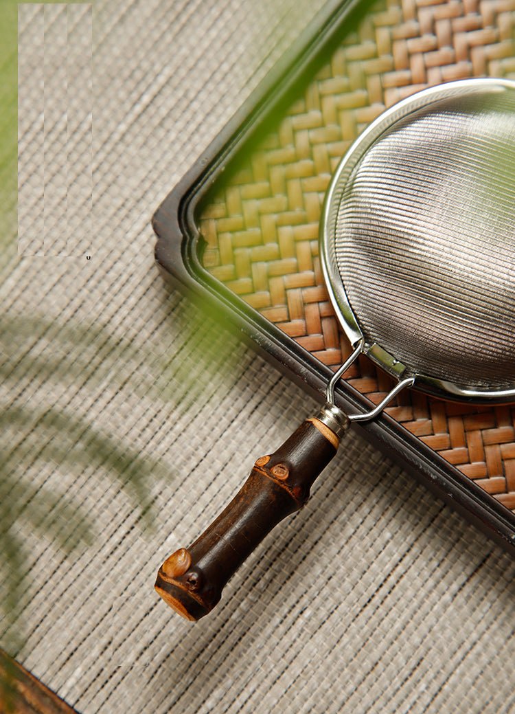 Stainless Steel Tea Leaf Strainer/Infuser with Purpoe Bamboo Handles
