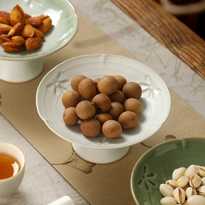 Classic Styled Ceramic Tea Snack Plate/Display Tray/Snack Stool/Fruit Bowl