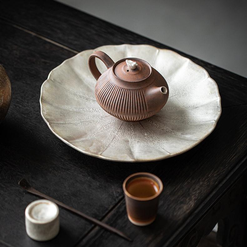 Rustic Styled Earthward Handcrafted Chinese Teapot with Duck Figurine