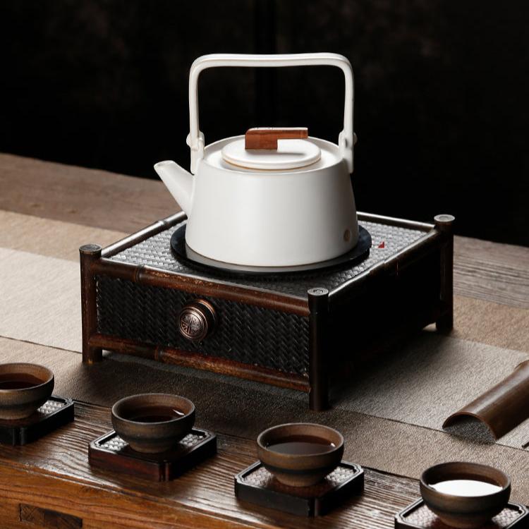 Minimalism Fusion Style White Clay Ceramic Teapot